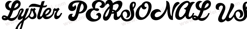 Lyster PERSONAL USE ONLY字体转换